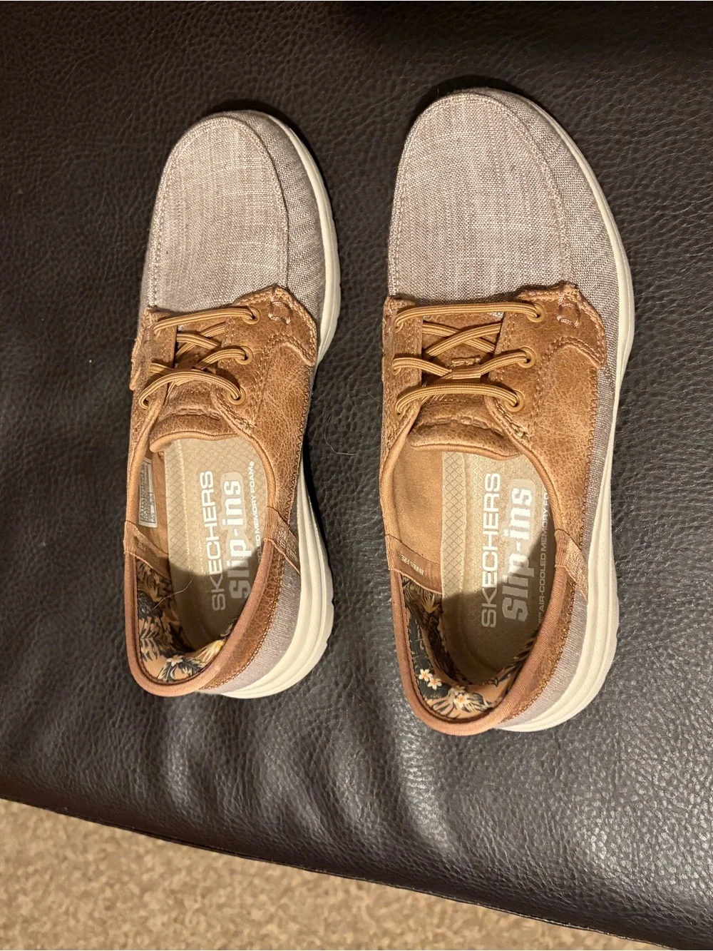 Skechers Slip-Ins Women’s Brown and Light Gray Casual Loafers